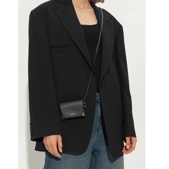 Lie Studio Black Leather Stella Wallet and Gaby Keychain - Picture 2 of 15